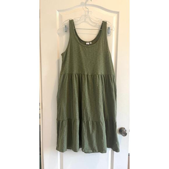 Gap Factory Sleeveless Tiered Midi Dress - Picture 3 of 6